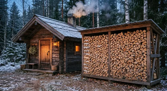 Укладка дров в Прокопьевске, улица Каминная, 27